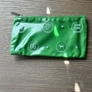 PINK Victoria's Secret Green Cosmetic Pouch